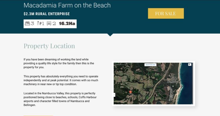 Macadamia Farm For Sale